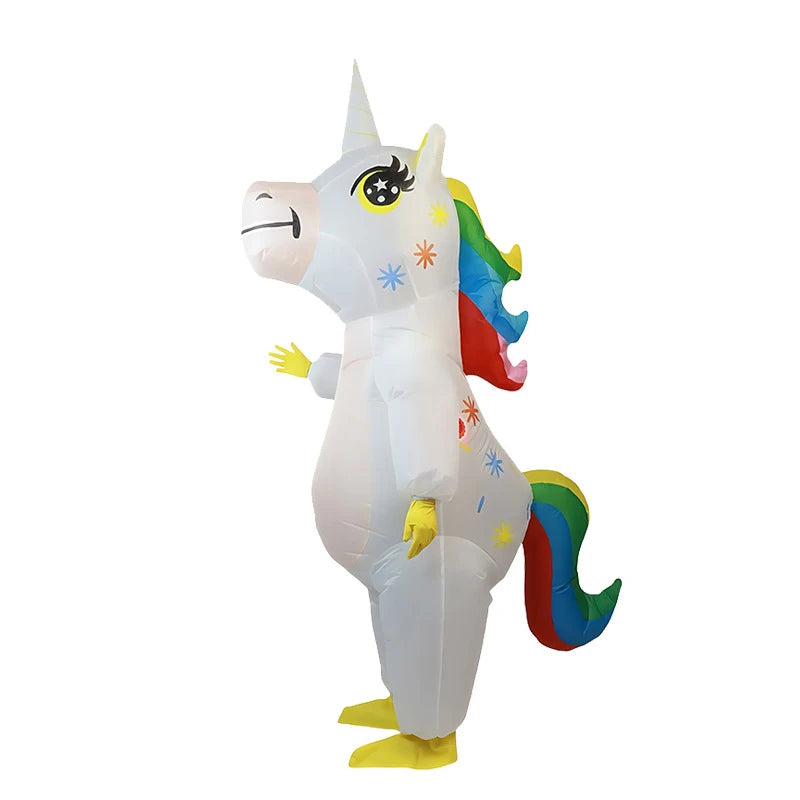 Adult Unicorn Dinosaur Rabbit Inflatable Costumes Animal Role-playing Outfits Halloween Party Performance Wear Fesival Garment