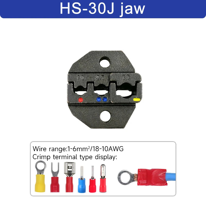 1pcs HS Crimping Pliers Jaw For 230mm/9inch Pliers Plug Spring And Crimping Cap terminals HS-03BC/40J High Hardness Jaw Tool