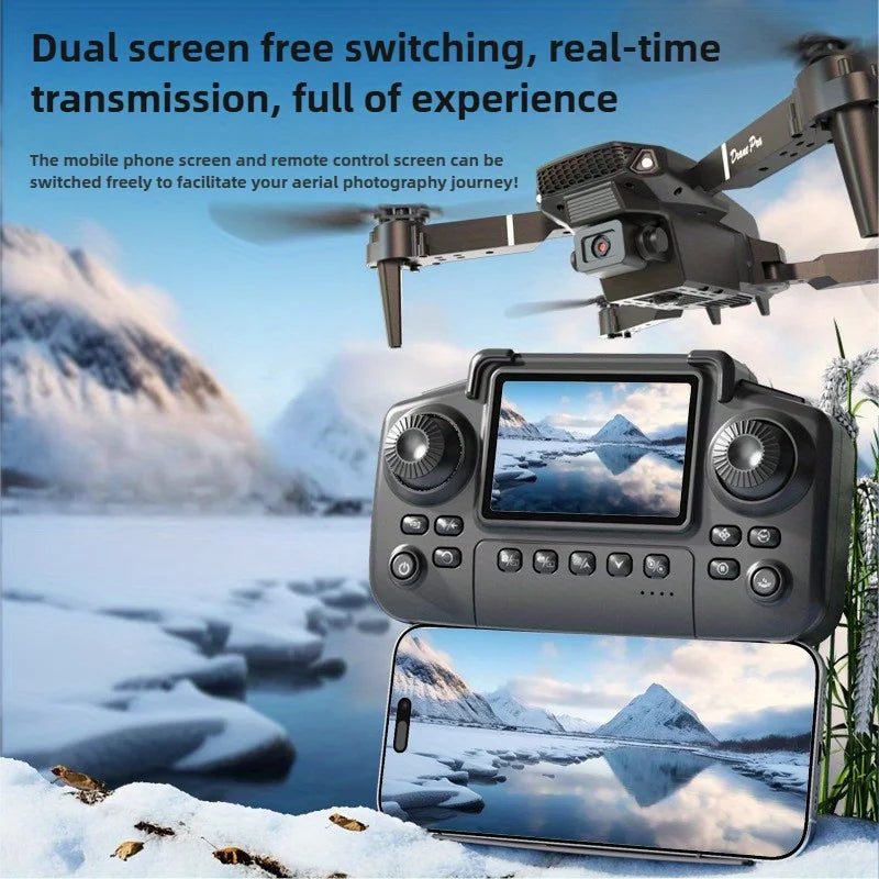 E88 Pro RC Drone WiFi FPV Height Hold Foldable Obstacle Avoidance 4K Wide-Angle HD Camera Quadrotor Helicopter Children's Toys