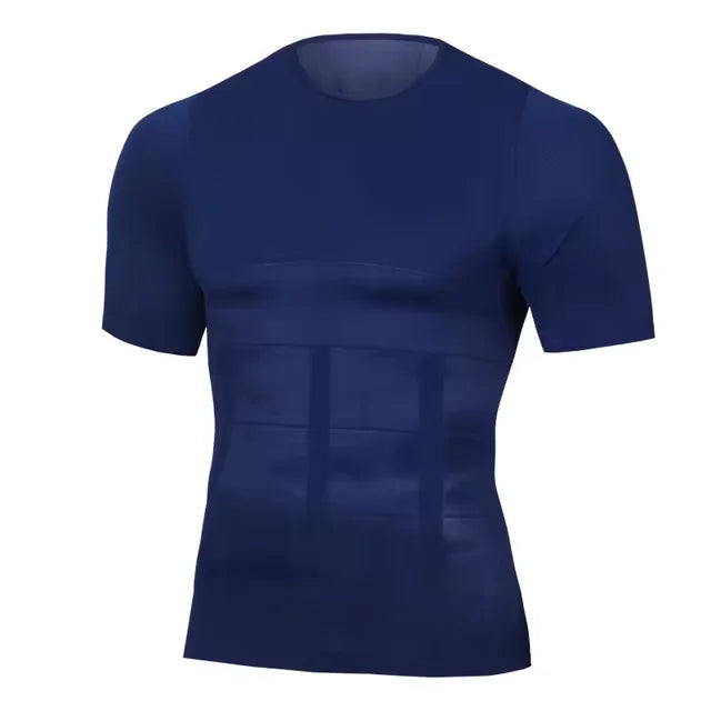 Mens Slimming Body Shaper Compression Shirt Tummy Control Slimmer Shapewear Gynecomastia Undershirt Posture Corrector Tops