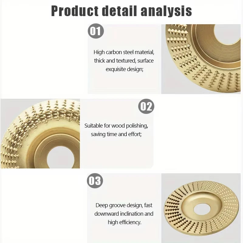 1/3pcs Woodworking Carving Wheel Polishing Wheel Versatile Sanding Disc Wood Shaping Tool Abrasive Disc 22mm inner diameter