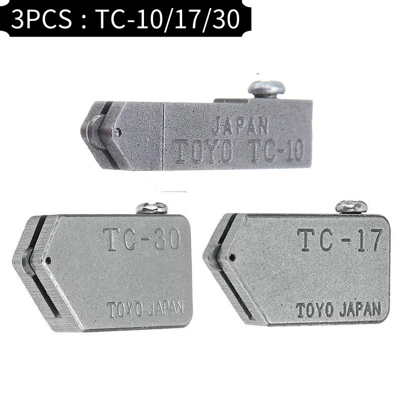 3PCS Toyo Glass Cutter Hand Glass Cutting Tools TC-10/17/30 Head Diyi Cutting Tools Set