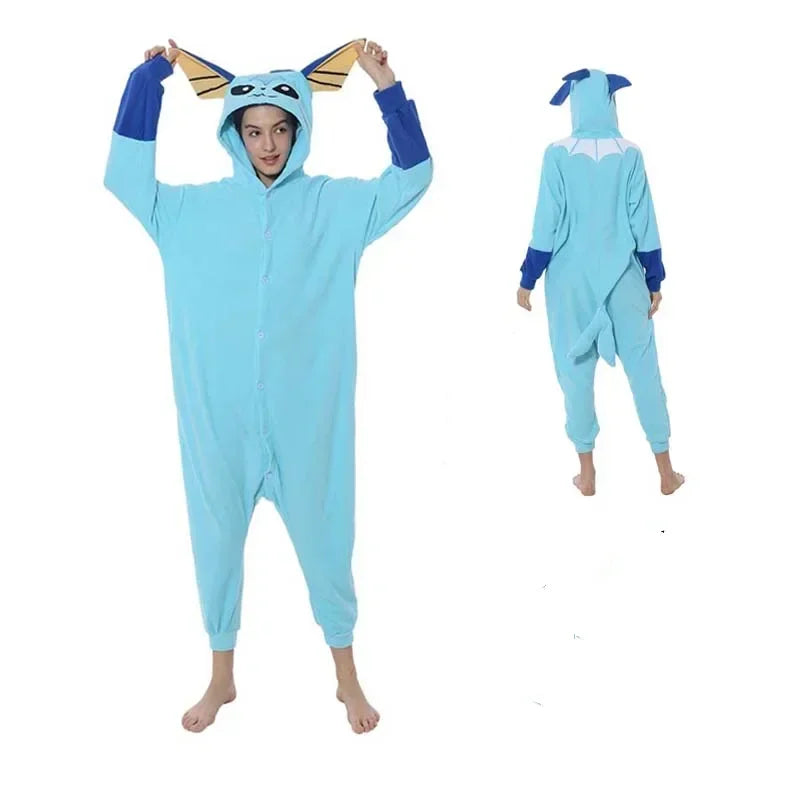 Snorlax Squirtle Mewtwo Onesie Kigurumi Gengar Cosplay Costume Halloween Adult Anime Cat Eevee Pajamas Pijama