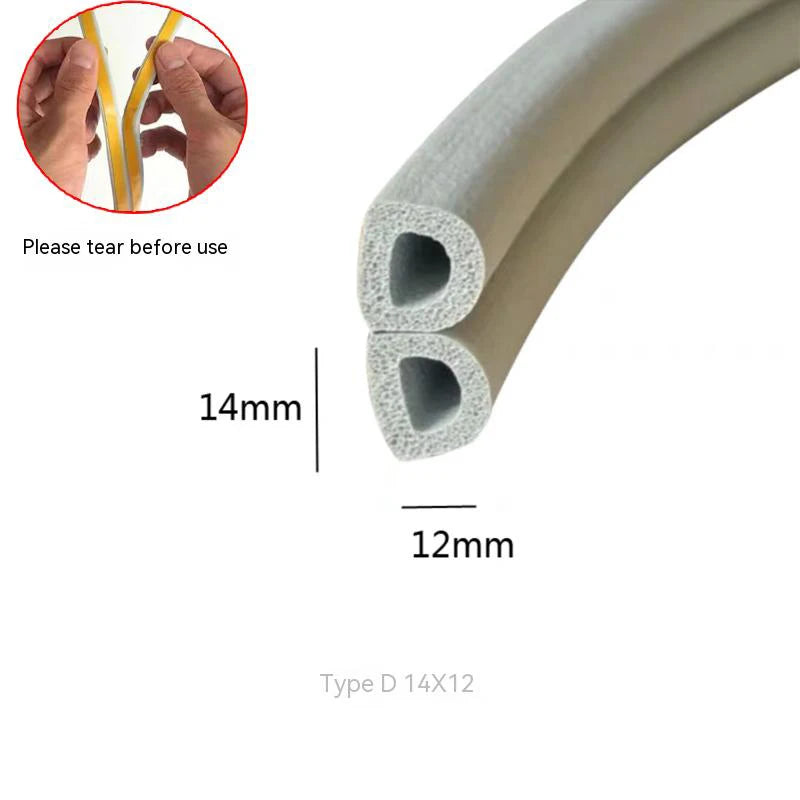 Door and window sealing strip, window windproof, warm insulation, aluminum alloy anti-theft door, door seam, door bottom soundpr
