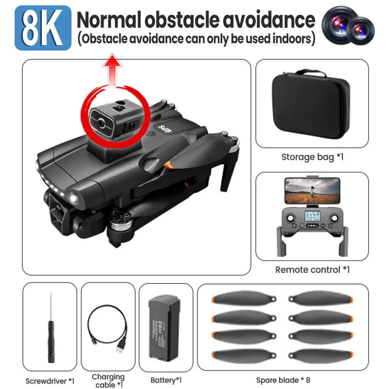 Lenovo V198Max GPS Drone 4K Professional 8K HD Two Camera Brushless Motor 5G WIFI FPV RC Quadcopter Helicopter with Screen toy