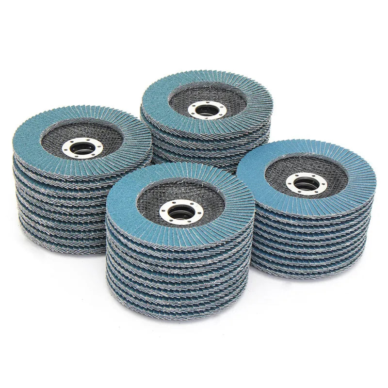 10Pcs 5" 125mm Angle Grinder Sanding Discs 40/60/80/120 Grit Grinding Wheel Flap Discs Metal Plastic Wood Removal Abrasive Tool