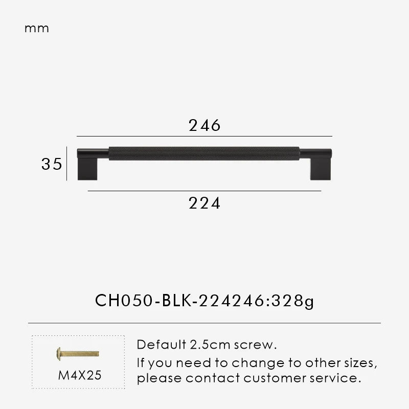 Nurlin New Solid Brass Knurling Brushed Cross Brass Cabinet Long Appliance Pull Bar Furniture Refrigerator Door Kitchen handle