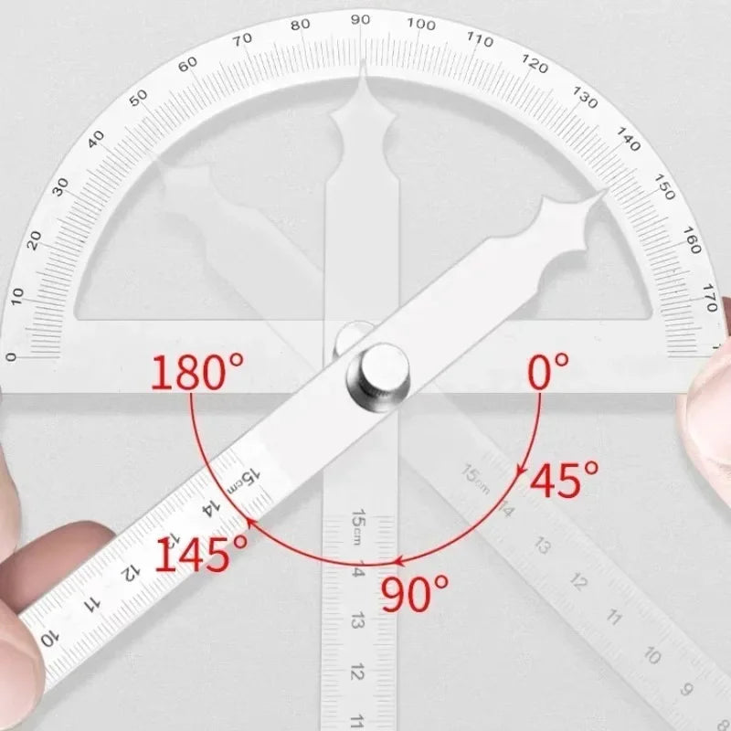 Goniometer Stainless Steel Metal Multi-Angle Finder Measuring Protractor