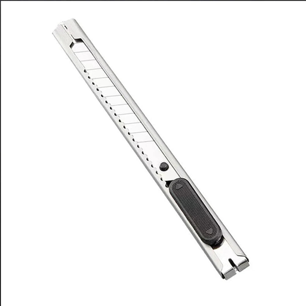 10PCS 30 60Degree Retractable Box Cutter 9MM Blade Utility Knife Carbon Steel Self-Locking Design Cutting Tools Wallpaper Carton