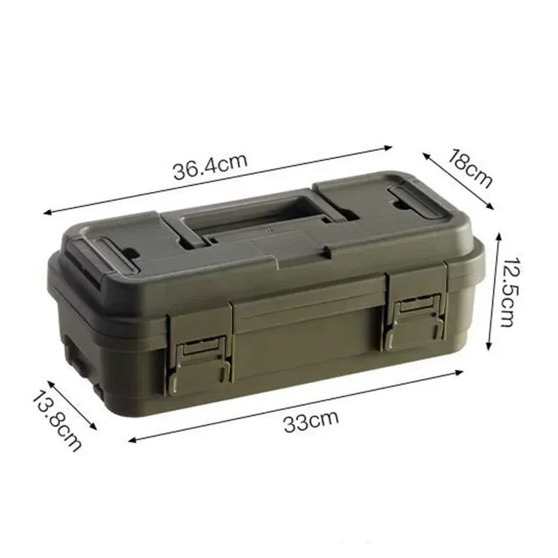 Complete Tool Box Storage Organizer Hardware Parts Tool Box Double-layer Camping Tools Case Portable Carry Case Professional