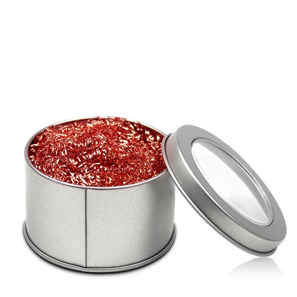 Soldering Iron Tip Cleaner Non-Slip Solder Tip Cleaning Wire Ball Tin Remove For Cleaning Soldering Irons And Tips