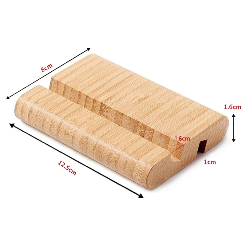 Cell Phone Stand Wooden Tablet Stand for Desktop Holder Desk Tablet Holder Mobile Stand for iPhone iPad Tablets and All Phones