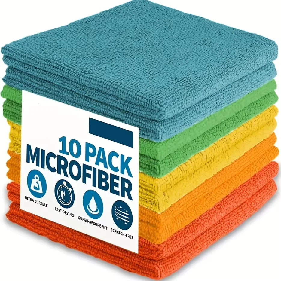 20/10/5/3pcs Microfiber Cleaning Cloth, Dishwashing Cloth Household Rag Kitchen Bathroom Cleaning Towel Durable Absorbent Towel
