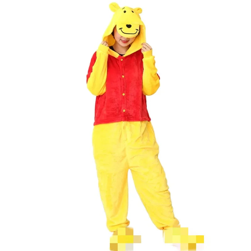 Stitch Pluto Eeyore Tiger Onesies Kigurumi Cosplay Costume Animal Piglet Tigger Olaf Anime Pajamas Adults Jumpsuits Homewear