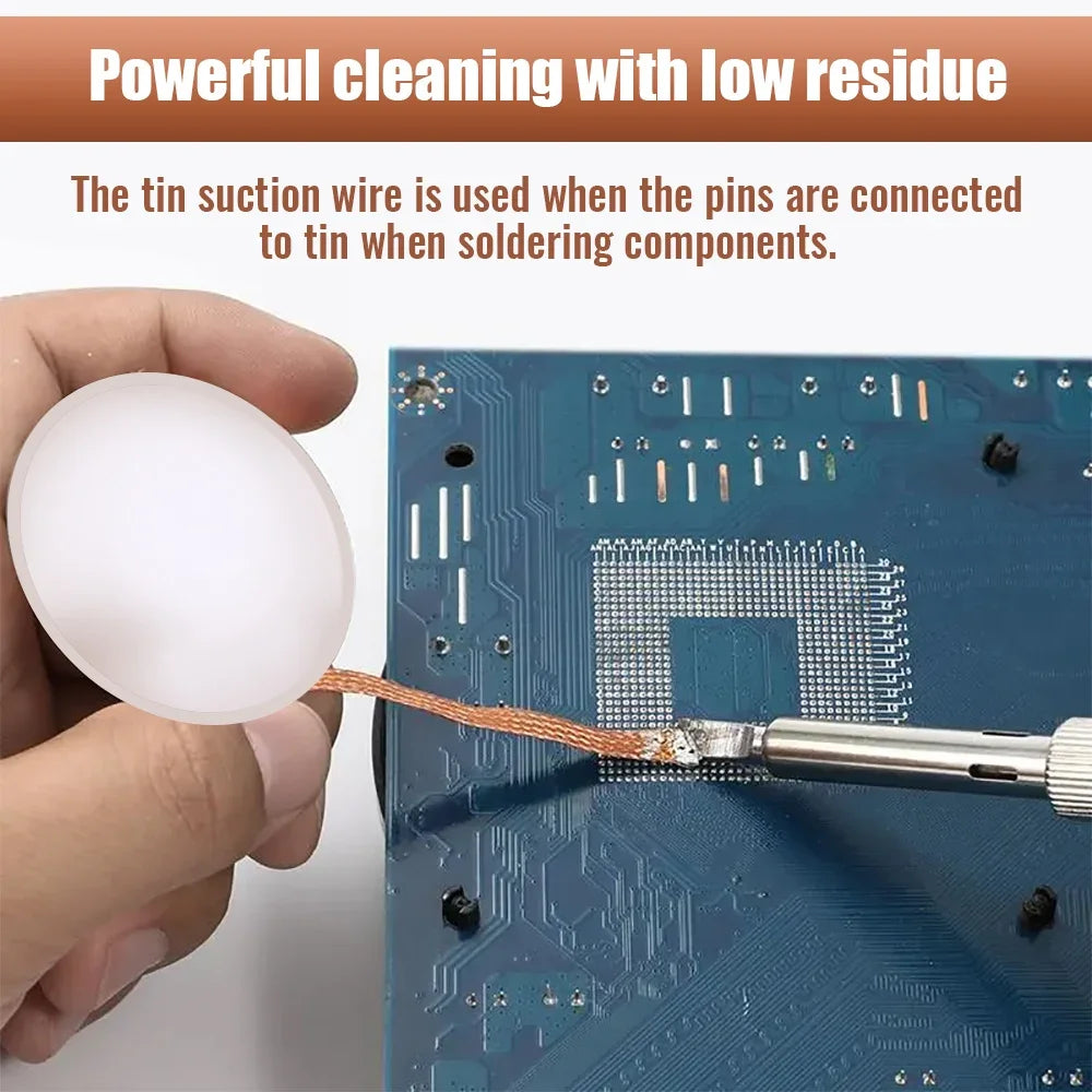 Solder Wire Desoldering Braid Welding Solder Remover Wick Wire Lead Cord Flux BGA Repair Tool
