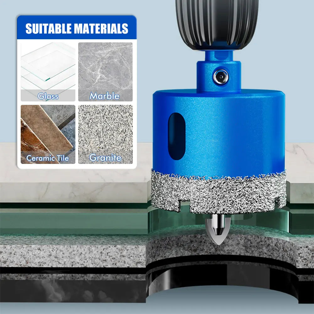 1pcs 18-110MM Diamond Coated Drill Bits Set Ceramic Tile Hole Saw with position drill for Glass Marble Granite Stone Porcelain