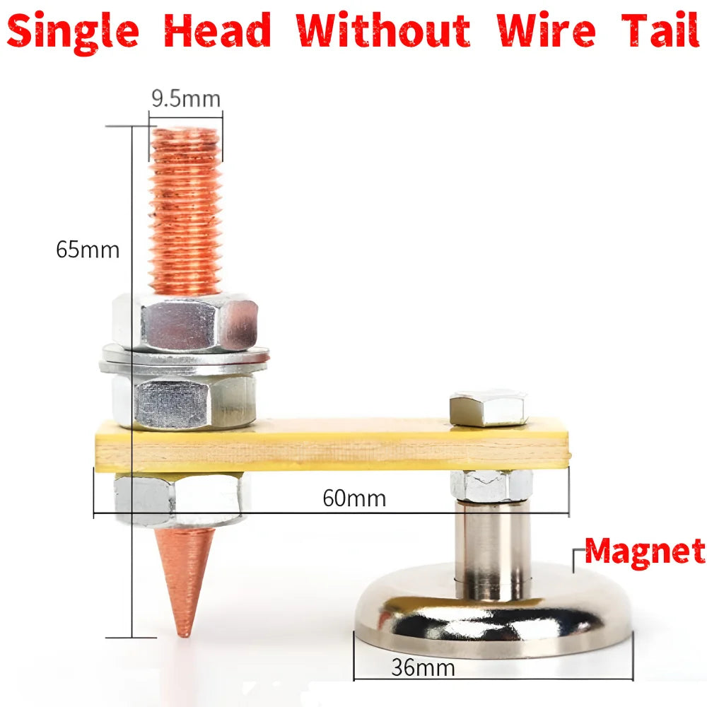 Welding Magnet Head Magnetic Welding Fix Ground Clamp Single/Double Strong Magnetic Weldings Support for Electric Welding Ground