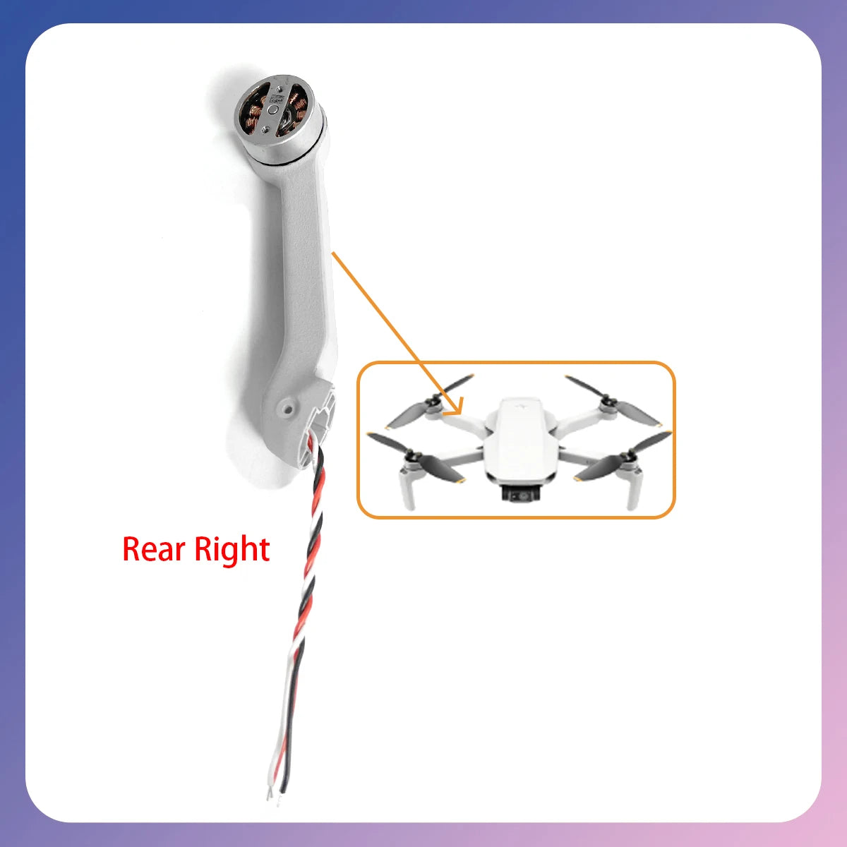 Original Mini4K Drone Body Shell Pan Tilt Bracket Yaw Motor GPS Front Rear Left Right Arm Cables Pivot Maintenance Accessories