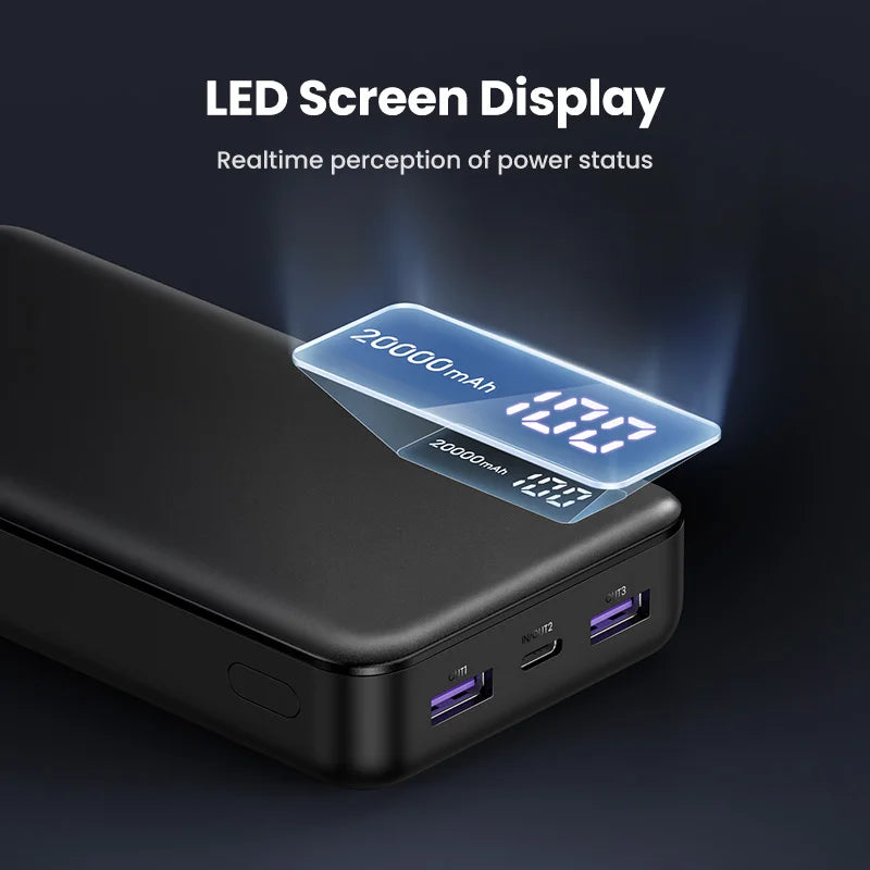 UGREEN 20000mAh portable power bank 20W fast charging
