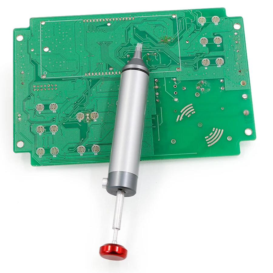 CJ-138 silicone nozzle aluminum alloy powerful desoldering pump, manual vacuum soldesolder suckerr sucker, soldering gun