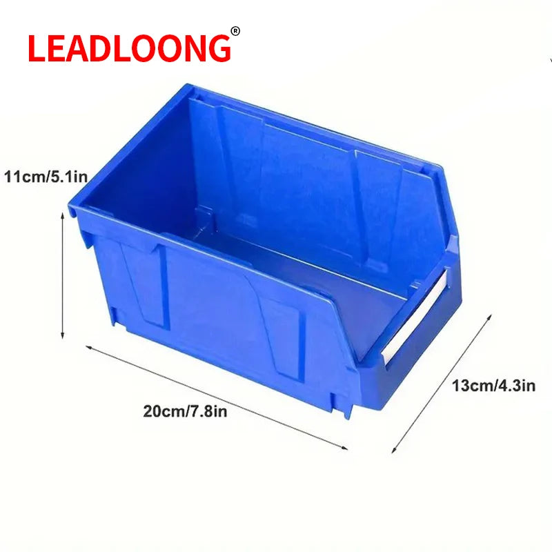 LEADLOONG V2 Part Bin 12pcs 8 x5x4in/20*13*11cm Sundries Tool Organizer Box Suitable For Office Desk And Car Accessories Storage