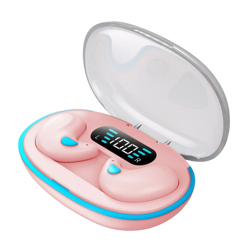 BT 5.3 Wireless Earbuds Noise Cancelling Invisible Sleep Earphones Touch Control Sense-Free Micro Sleep Earbuds for Better Sleep