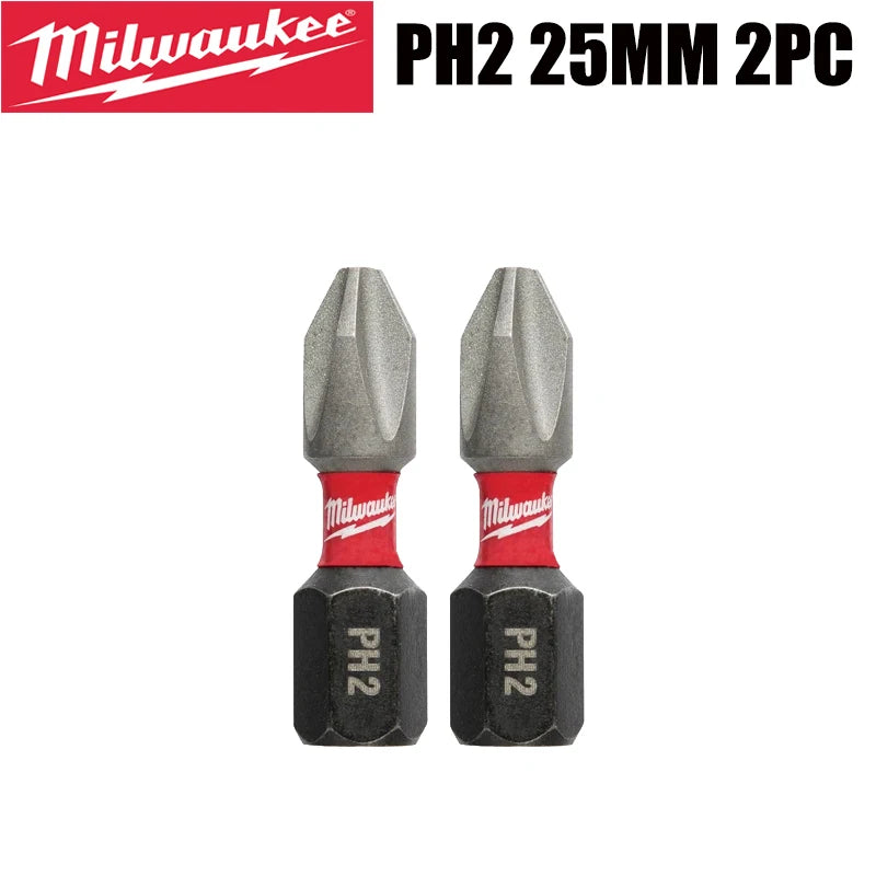 Milwaukee Shockwave PH2 Impact Drill Bits 25mm/50mm/89mm Head Screwdriver Power Tool Attachment Bit Series