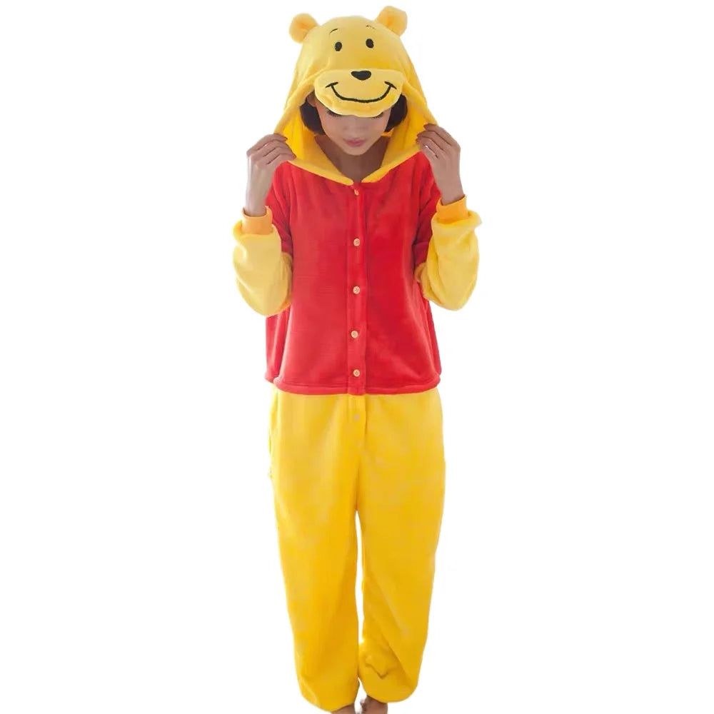 Stitch Pluto Eeyore Tiger Onesies Kigurumi Cosplay Costume Animal Piglet Tigger Olaf Anime Pajamas Adults Jumpsuits Homewear