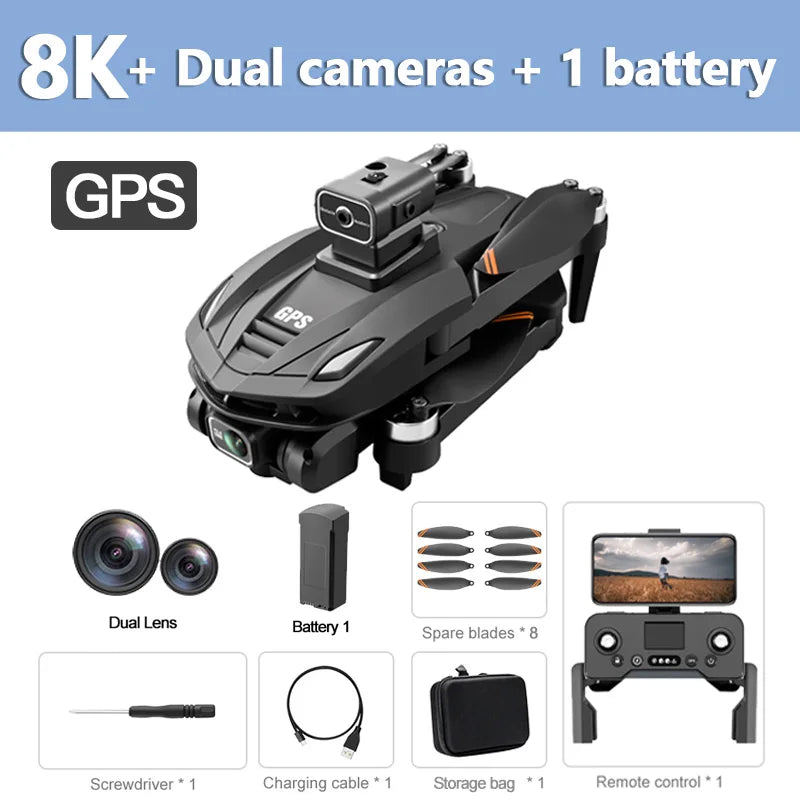 Lenovo Drone GPS RC 8K Professional HD Aerial Photography Laser obstacle avoidance Aircraft Quadcopter Three-axis gimbal Dron
