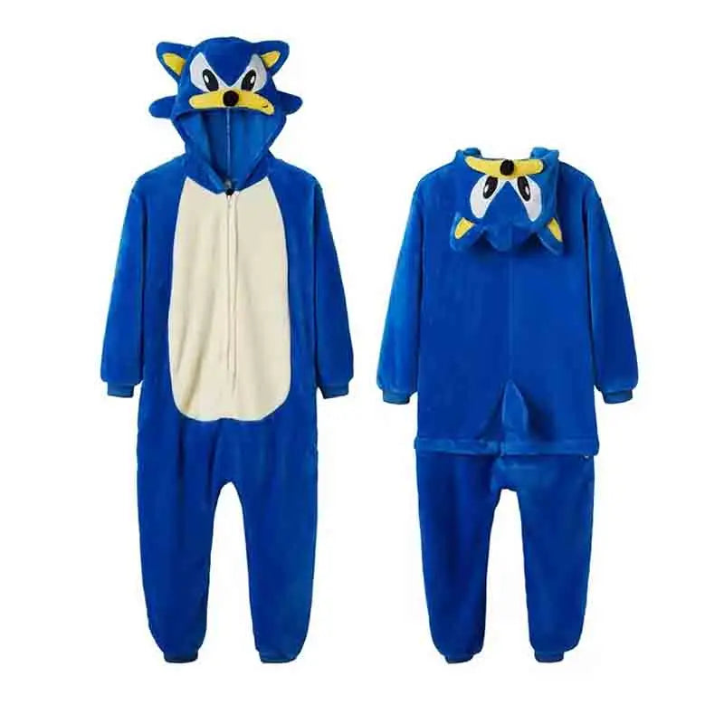 Winter Sonic Onesies Cosplay Costumes Robes Adults Kigurumi Onesie Anime Nightgown Halloween Animal Cartoon Pajamas Sleepwear