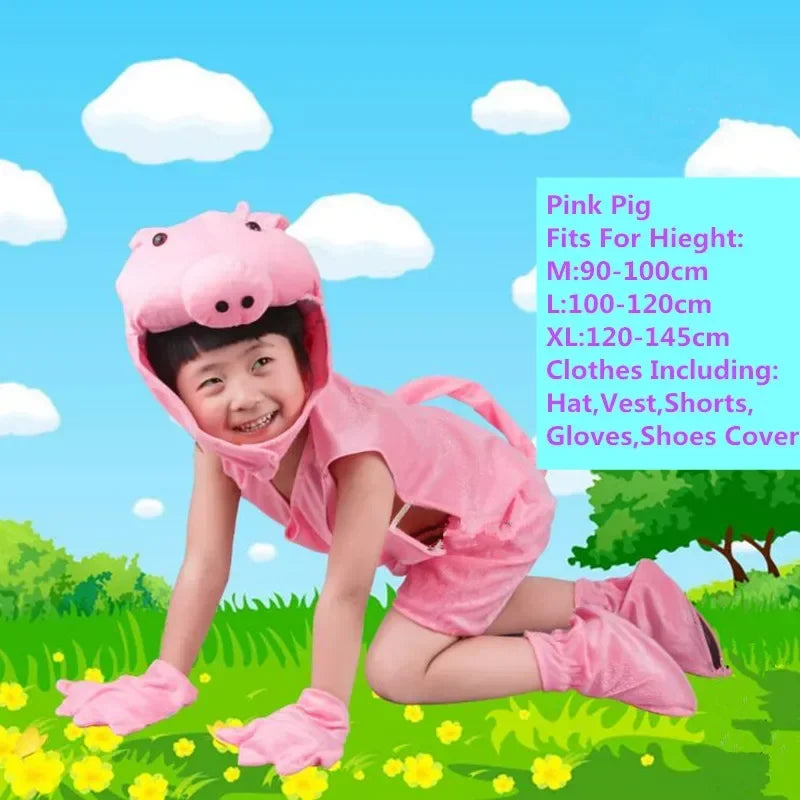 Cute Multiple Animal Costume Children Kids Boys Girls Summer Short Cosplay Costumes Carnival Party Dress Halloween