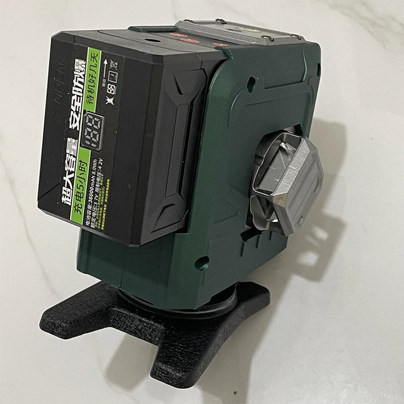 Laser Level 3D 4D 8/12/16 Line Powerful Purple Light Digital Display 360° Horizontal Vertical Self-Leveling System Measure Tools