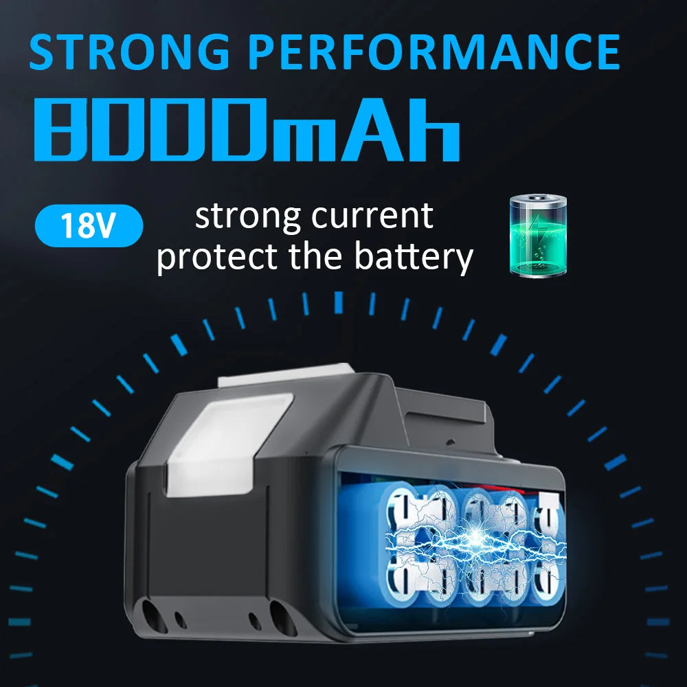 2x 18V 8Ah For Makita LXT Lithium-ion Battery and DC18RC Charger BL1830 BL1815 BL1850 Compatible with Makita 18v Battery
