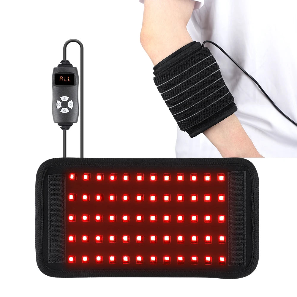 Red &Infrared LED Light Therapy Belt 850nm 660nm Back Pain Relief Burn Wrap Skin Rejuvenation Machine Waist Heat Pad Full Body