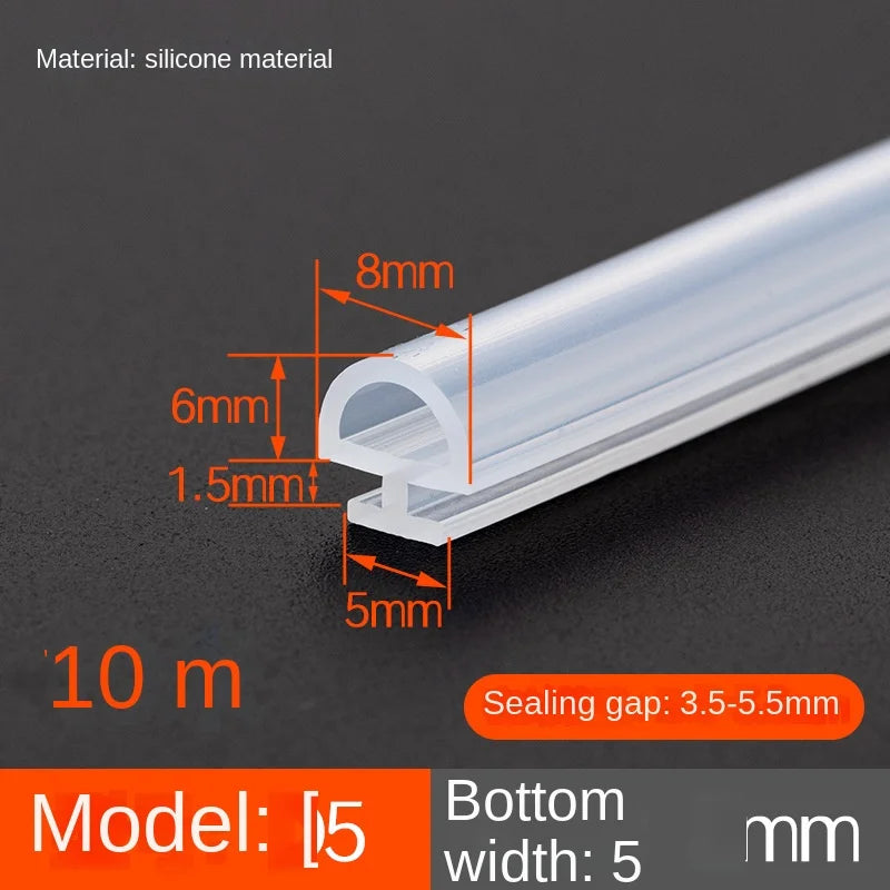 10M Bottom Width 4/5/6/7mm Sealing Strips Bridge Aluminum Door/Window Sealed Plastic Strips Energy Saving