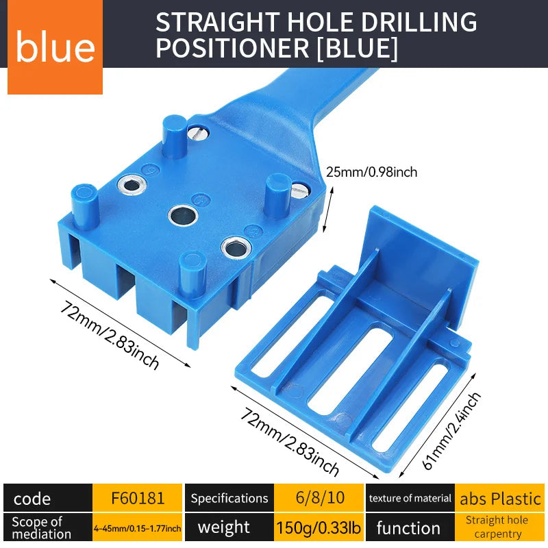 Drill Bits Drilling Locator Straight Hole Locator Carpenter Corner Clamp Woodworking Tool Handheld Drill Guide Hole Saw Tools