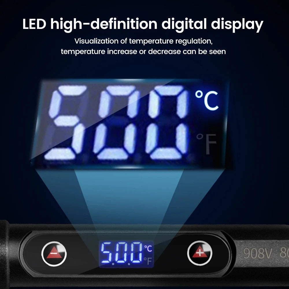NEW Electric Soldering Iron 16IN1 80W LCD Digital Display 180-500 Adjustable Replaceable Head Soldering Iron Tin Pen Welding Kit