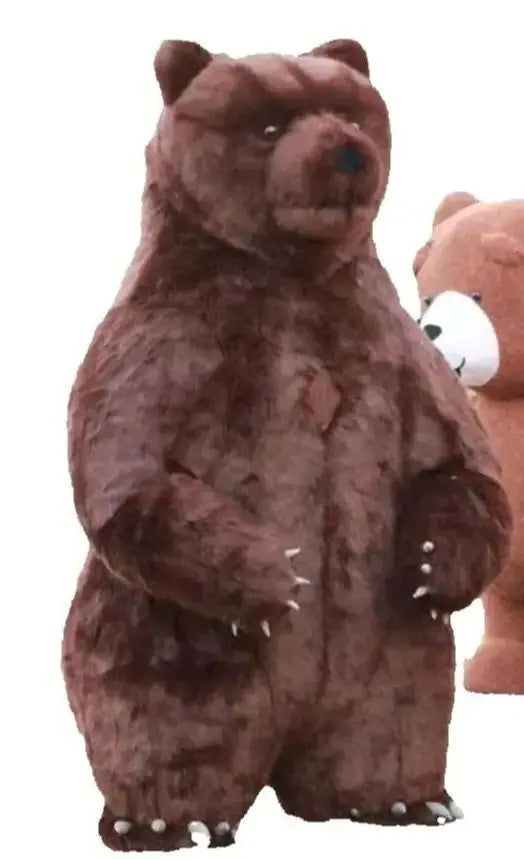 2m Inflatable Brown Bear Mascot Costume Adults Walking Doll Clothes Black Bear fancy Dress Halloween Carnival Party Outfits