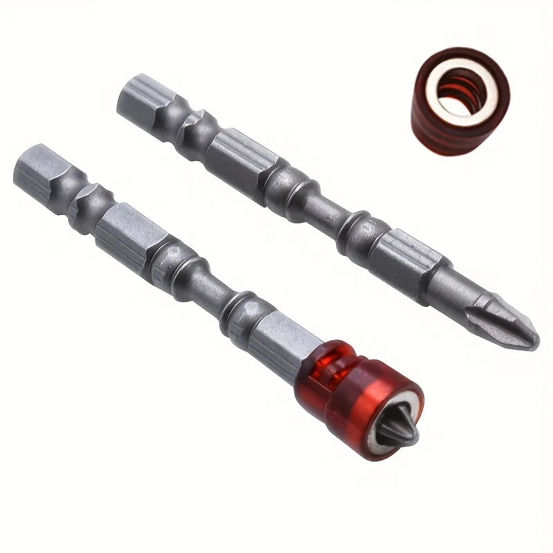 5Pcs Magnetic Screwdriver Bit Drill Cross-head PH2 Magnetic Screwdriver Bits 1/4 Inch Hex Shank Drywall Electric Screwdriver Set