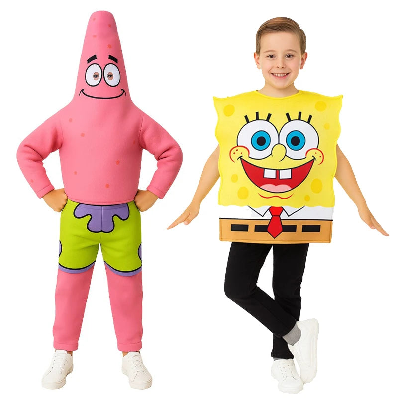 Halloween Children's Party Costumes Anime Cartoon Character Pai Da Xing Bodysuit Sponge Baby Cosplay Costume Carnival Party Prop