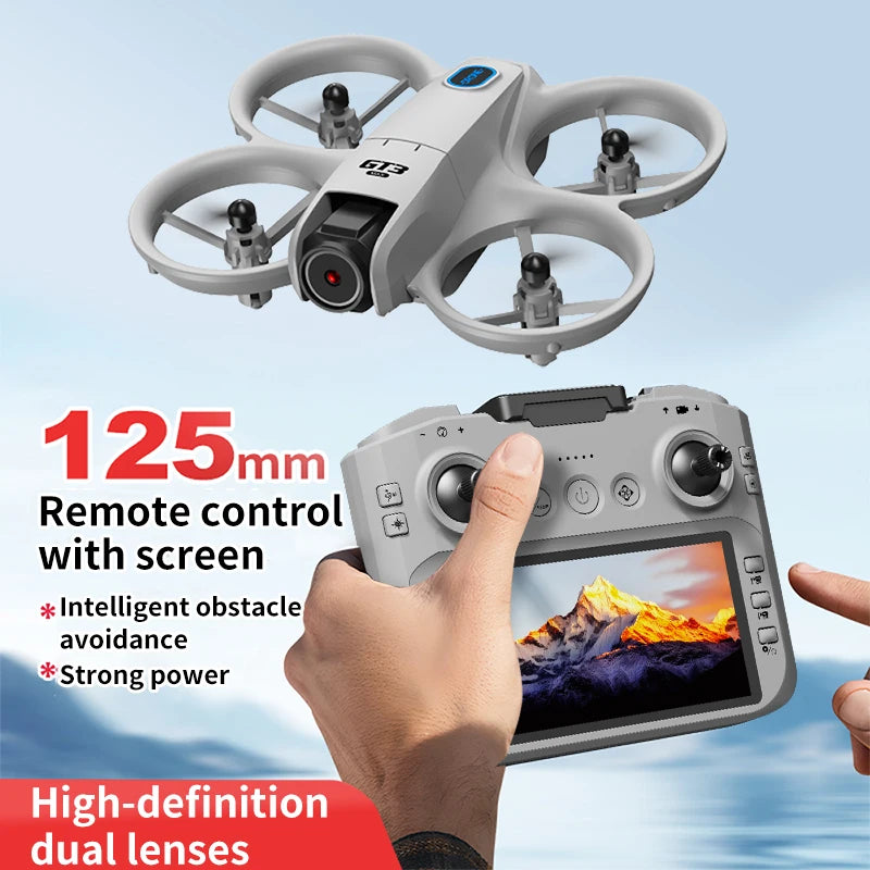 Lenovo GT3 Drone 4.3" Screen Optical Flow Obstacle Avoidance Dual Camera LED RC Quadcopter 2026 New Portable Gift Toy