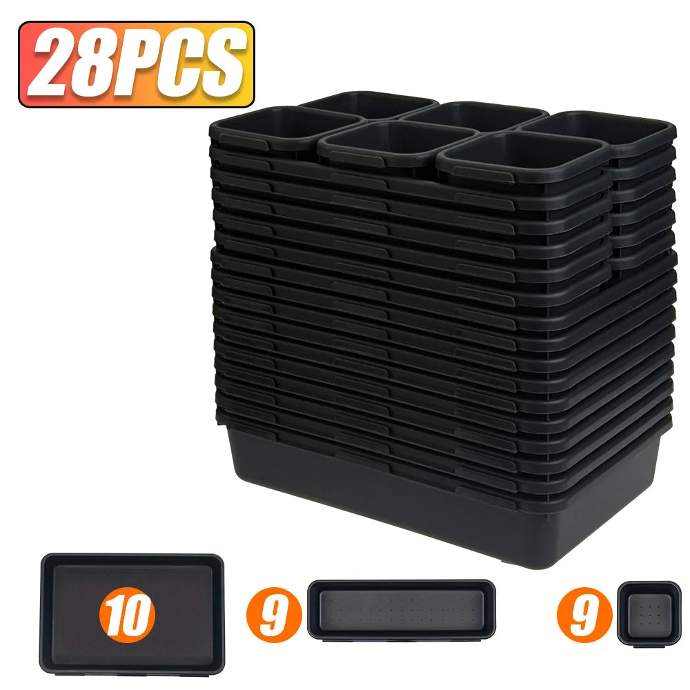 Tool Box Organizer Drawer Tray Dividers Set Workbench Cabinet Bins Tool Chest Organization Garage Hardware Tool Tray