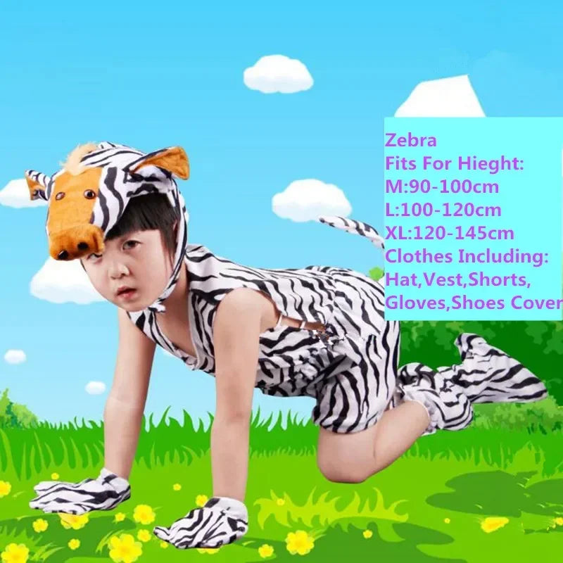 Cute Multiple Animal Costume Children Kids Boys Girls Summer Short Cosplay Costumes Carnival Party Dress Halloween
