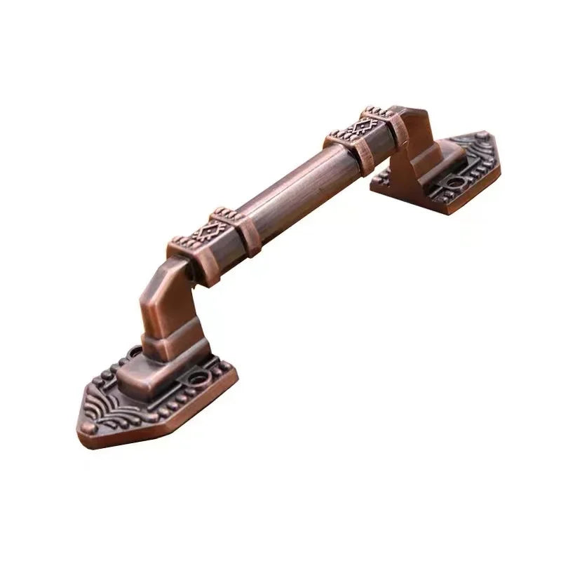 High Quality Decorative Furniture Wood Barn Door Handle Antique Imitate Copper Aluminum Alloy European Drawer Flush Handles