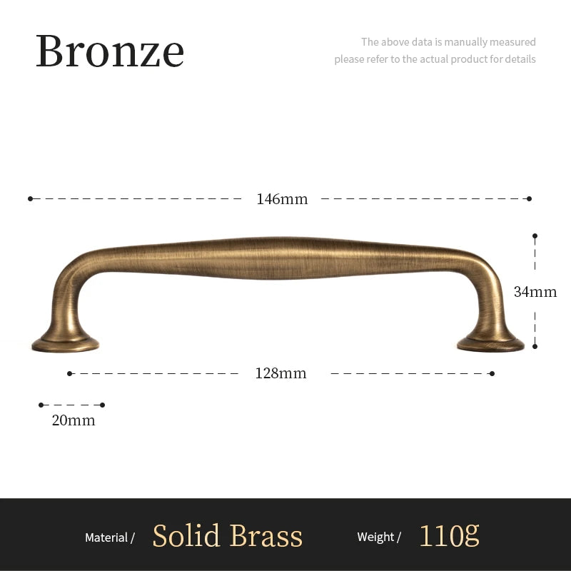 Santaya Antique Brass Furniture Handles and Knobs Bronze Wardrobe Pulls Cupboard Door Knob Retro Brass Kitchen Cabinets Handles