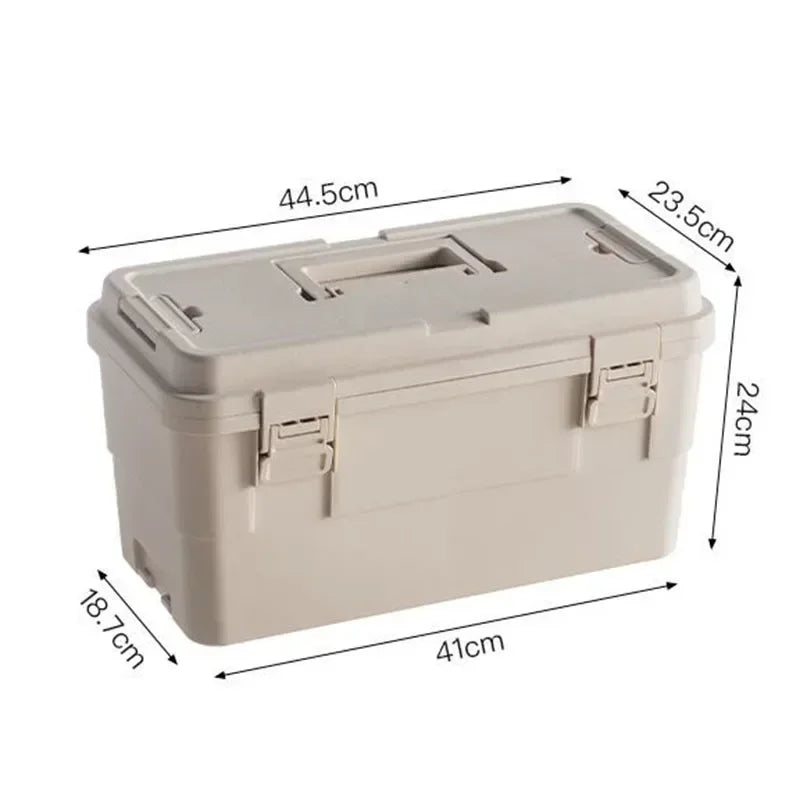 Complete Tool Box Storage Organizer Hardware Parts Tool Box Double-layer Camping Tools Case Portable Carry Case Professional