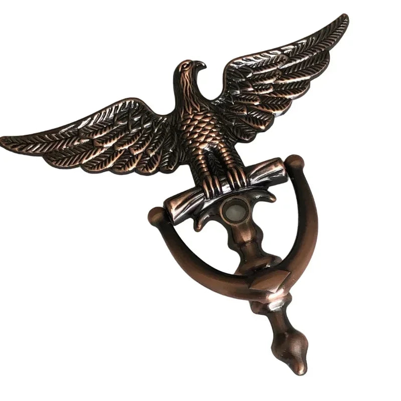 1pcs Zinc Alloy Antique European Style Eagle Head Door Knocker Door Knockers Home Decor Ring Furniture Handle Hardware