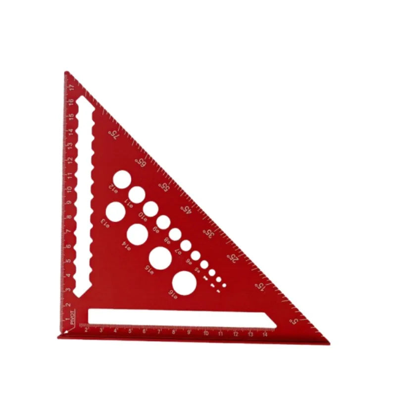 1pc Triangle Ruler 7inch Aluminium Angle Protractor Speed Metric Square Measuring Ruler for Building Framing Tools Gauges