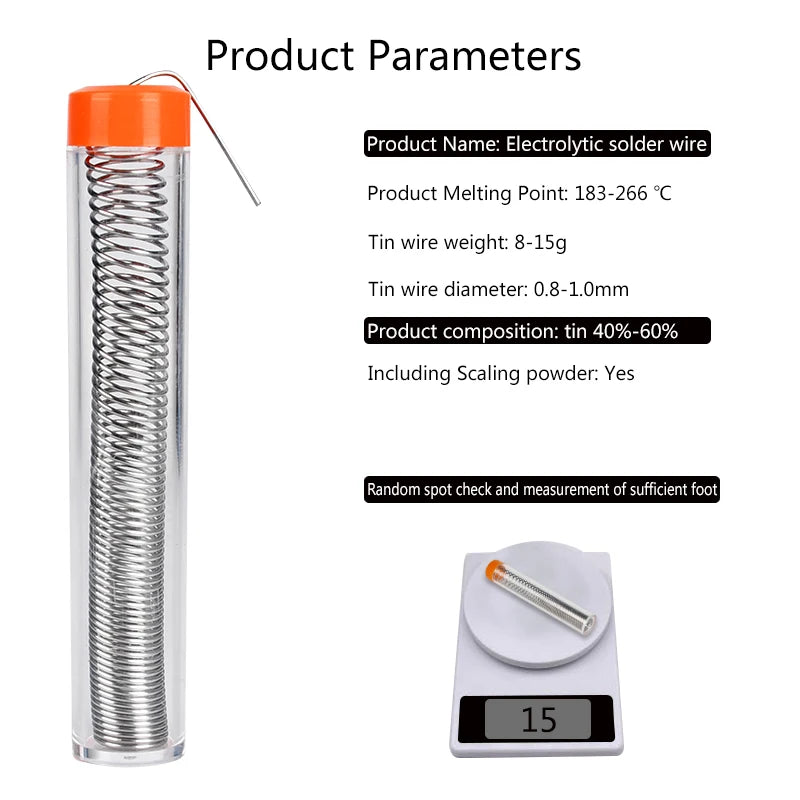 15g High Activity Solder Wire 0.8mm, Solder, Solder Wire, Electrical Maintenance, Metal Welding Accessories