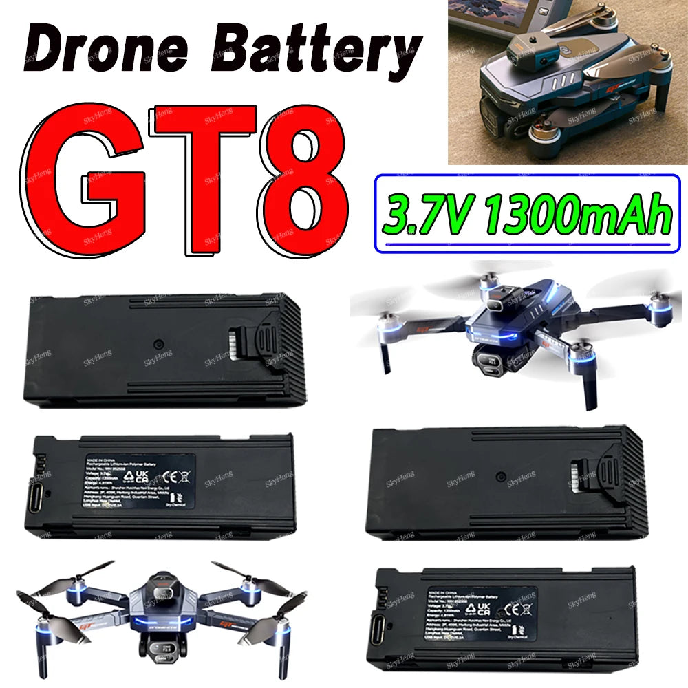 Original LSRC GT8 Drone Battery 3.7V 1300MAh Battery For GT8 RC Quadcopter Replacement Battery GT8 Accessory Parts